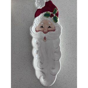 FITZ & FLOYD Santa Claus Snack Therapy Serving Tray 13.5” Christmas Wall Decor
